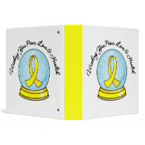 Bladder Cancer Merry Christmas Ribbon Snowglobe binders