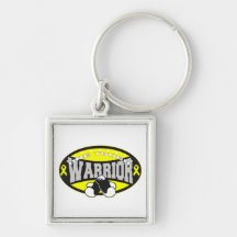 Bladder Cancer One Tough Warrior Keychain