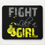 Bladder Cancer Ribbon Gloves Fight Like a Girl mousepads