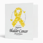 Bladder Cancer Ribbon Of Butterflies Vinyl Binder