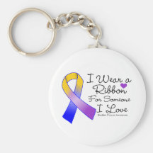 Bladder Cancer Ribbon Someone I Love Key Chain