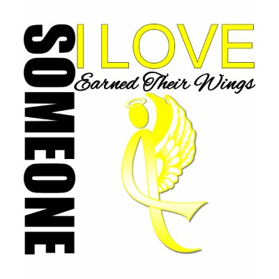Bladder Cancer Someone I Love Earned Their Wings t shirt