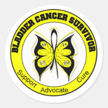 Bladder Cancer Survivor Butterfly Stickers