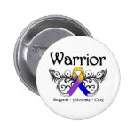 Bladder Cancer Warrior Scroll Wings Pinback Buttons