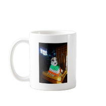 Blaheen of the roads dog Nuala in her new  poncho Mugs