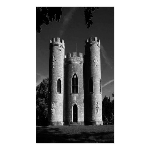 Blaise castle's Castle bw uk Business Cards (front side)