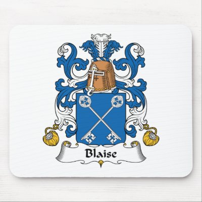 Blaise Family Crest Mouse Mats by coatsofarms