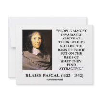 Blaise Pascal Arrive At Beliefs Basis Attractive Invitation