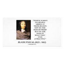 Blaise Pascal Arrive At Beliefs Basis Attractive Custom Photo Card