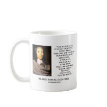 Blaise Pascal Gain Loss Wagering God Exists Quote mugs