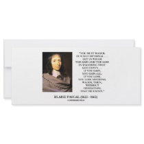 Blaise Pascal Gain Loss Wagering God Exists Quote rack cards