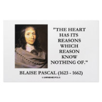 Blaise Pascal Heart Reasons Reason Know Nothing Of stationery