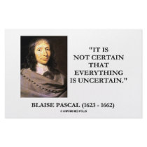 Blaise Pascal Not Certain Everything Is Uncertain Stationery