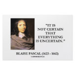 Blaise Pascal Not Certain Everything Is Uncertain Stationery