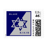 Blake Blue Silver Bar Mitzvah Postage Stamp