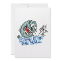 blame it on the ball bowling humor design personalized announcement