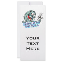 blame it on the ball bowling humor design custom rack card