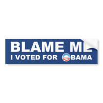 Blame Me, I Voted For Obama bumper stickers