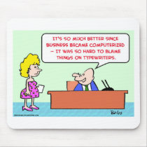 blame typewriters computerized mousepads