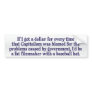 Blaming Capitalism Bumper Sticker Blaming Capitalism Bumper Sticker