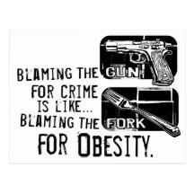 Blaming the Gun Post Card
