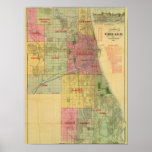 Blanchard's map of Chicago and environs Print