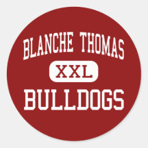Blanche Thomas - Bulldogs - High - Sentinel Round Sticker