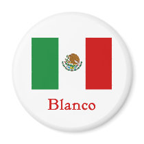 Blanco Mexican Flag magnets