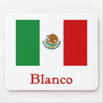 Blanco Mexican Flag mousepads
