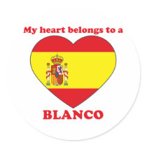 Blanco Round Stickers