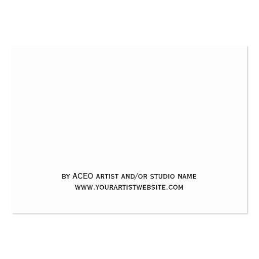 Blank ACEO ATC Artist Trading Cards Business Card Template (back side)