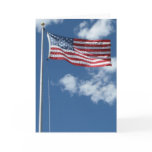 Blank American Flag Greeting Card