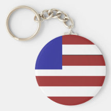 Blank American Flag Keychain