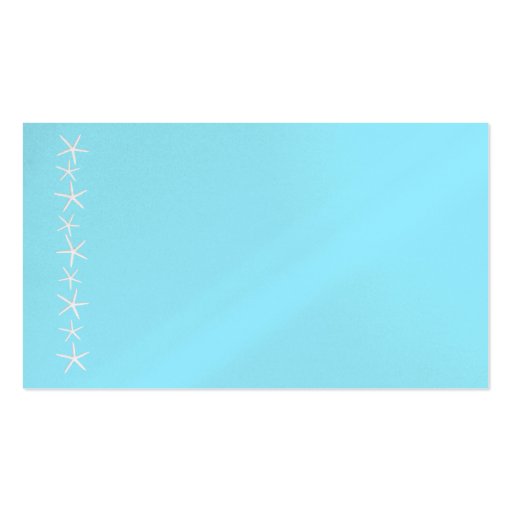 Blank Aqua Starfish Border Place Cards, Medium Business Cards (front side)