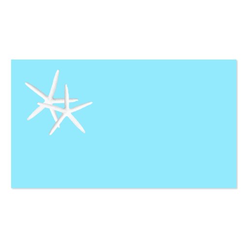 Blank Aqua Starfish Place Cards Business Card Templates