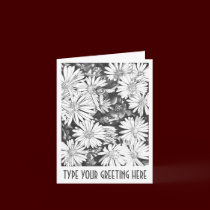 Blank Art Card Wildflower Customized Greeting Card cards