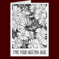 Blank Art Card Wildflower Customized Greeting Card cards