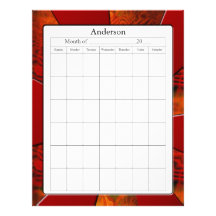 Blank Calendar Page Letterhead Template