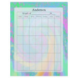 Blank Calendar Page, Pastel Design Personalized Letterhead