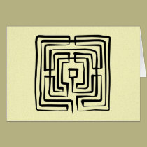 blank card crossing labyrinth brush square cards