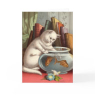Blank card - Naughty Cat series - Fishing Cat card