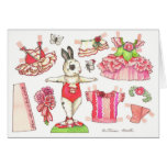 Blank Carnation Paper Doll Card