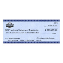 Blank Check for Sweepstakes & Awards BLUE ART DECO posters by MarshEnterprises Blank Check for Sweepstakes & Awards BLUE ART DECO posters