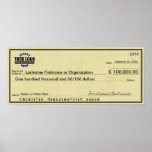 Blank Check for Sweepstakes &amp; Awards PARCHMENT Print