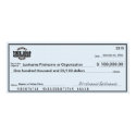 Blank Check for Sweepstakes & Awards posters