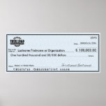 Blank Check for Sweepstakes & Awards posters