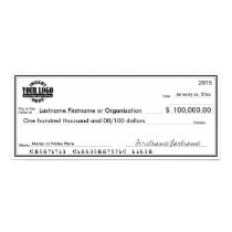 Blank Check for Sweepstakes & Awards posters