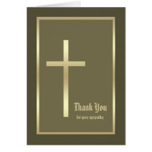 Blank Christian Sympathy Thank You Note Card