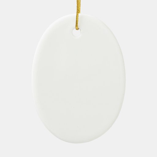Blank "Create your Own" DoubleSided Oval Ceramic Christmas Ornament