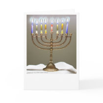 Blank Customizable Chanukah Greeting Card 4
